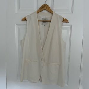 Madewell light cream/white vest